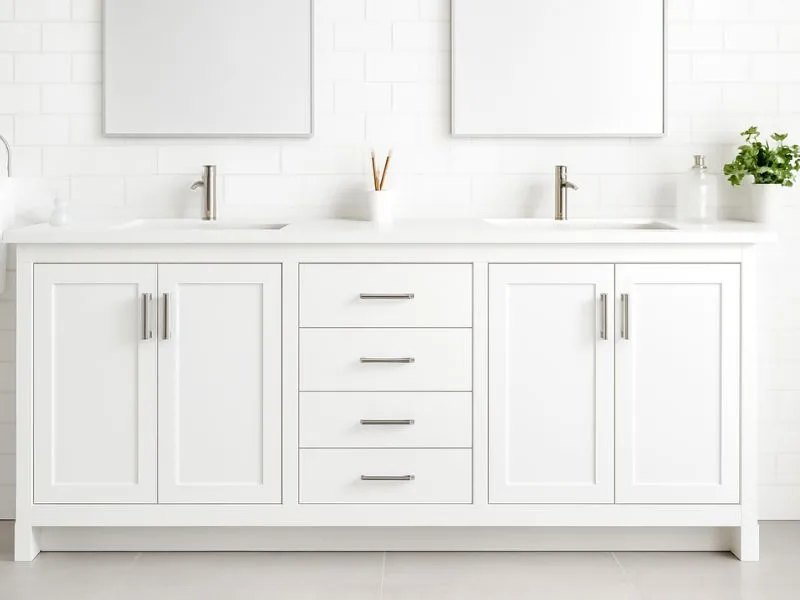 HomeBeyond 72 inch double vanity with integrated ceramic top and dual sinks