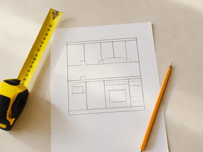 Buying guide showing tools for planning cabinet installation