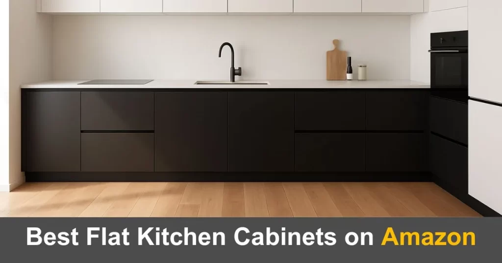 modern kitchen with flat panel cabinets in a minimalist design